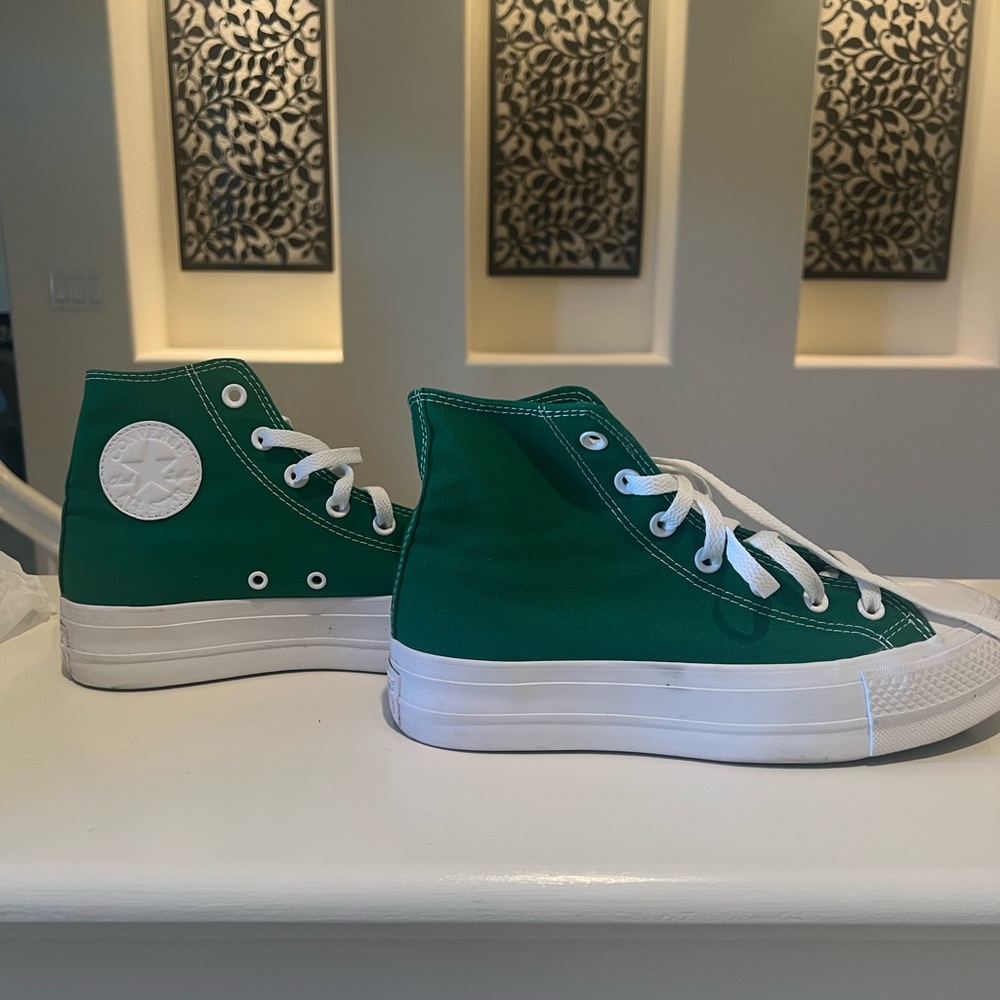 Green Platform Personally Designed Converse